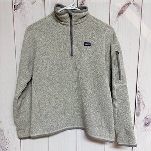 Patagonia Women’s Better Sweater 1/4 Zip Medium Birch White EUC